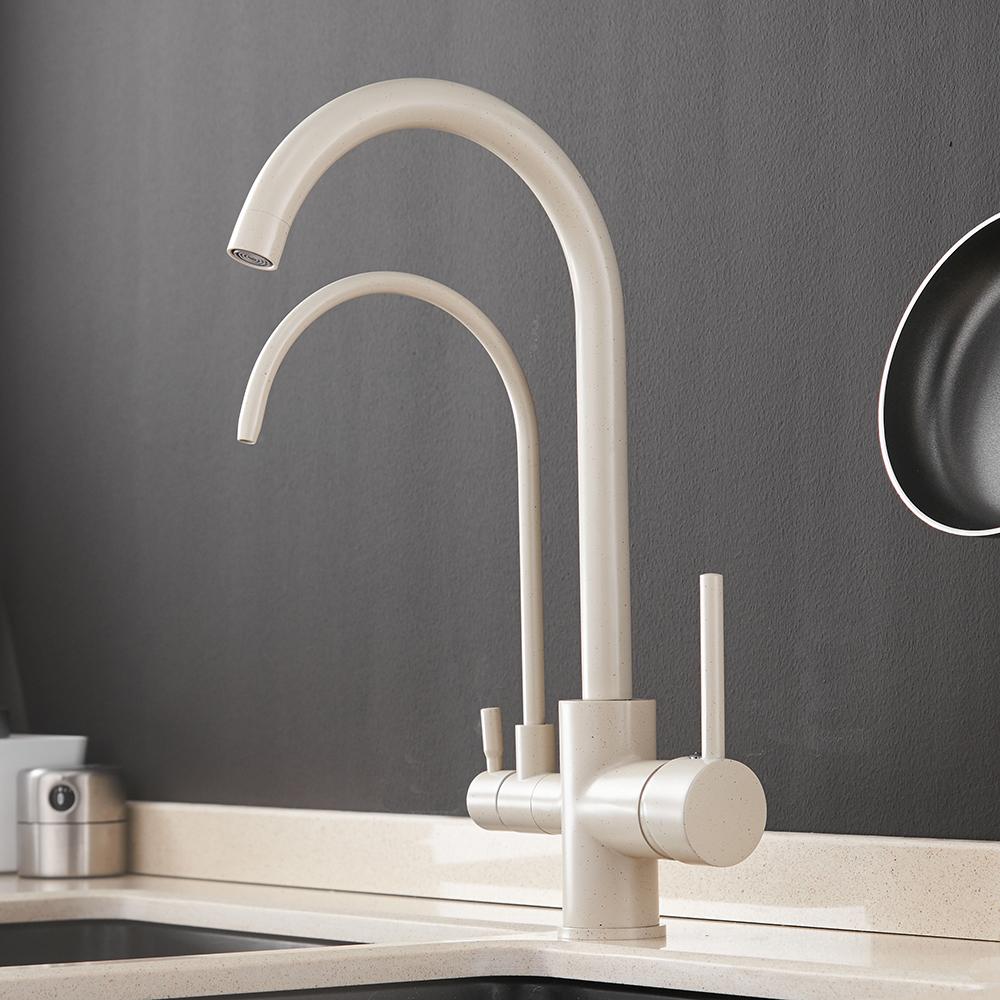 Deck Mount Double Crane Faucet