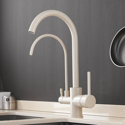 Deck Mount Double Crane Faucet