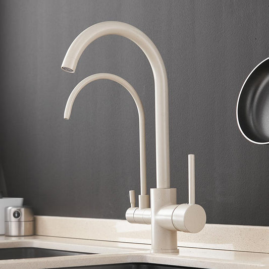 Deck Mount Double Crane Faucet